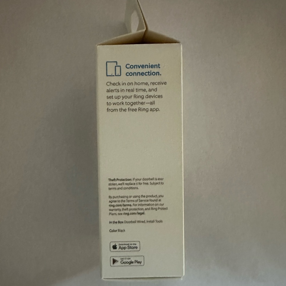 NIB Ring Doorbell Wired ~ NEVER OPENED - Black - Picture 4 of 7